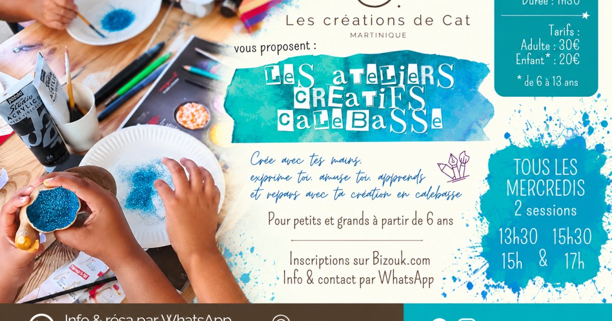 Atelier créatif calebasse par Les Créations de Cat