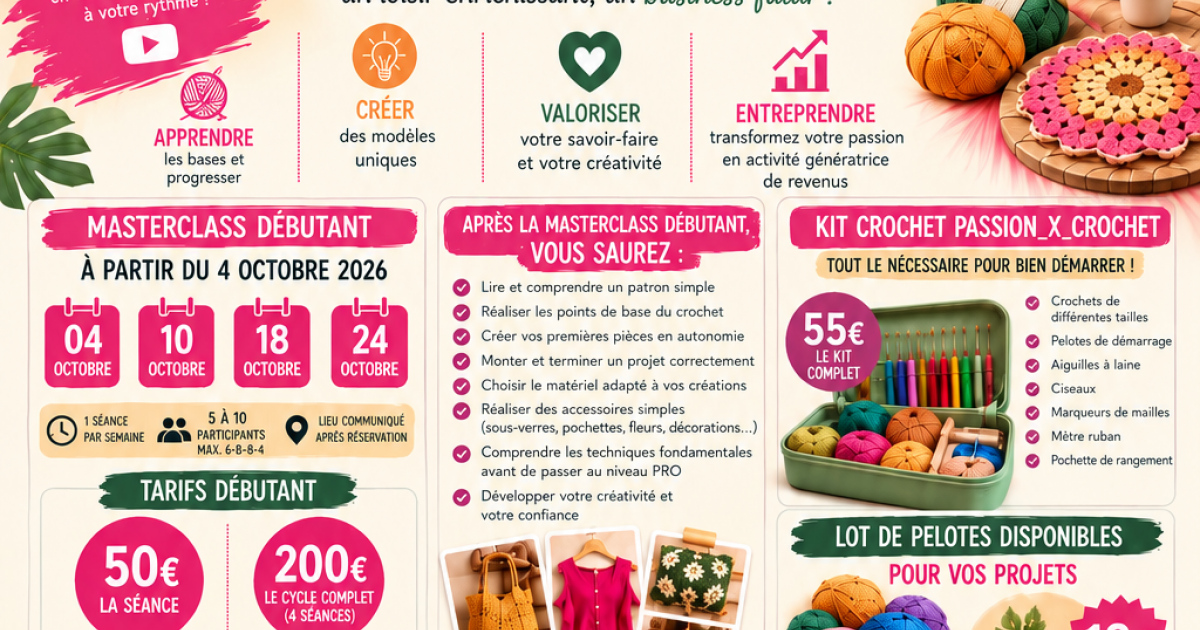 Masterclass crochet débutant