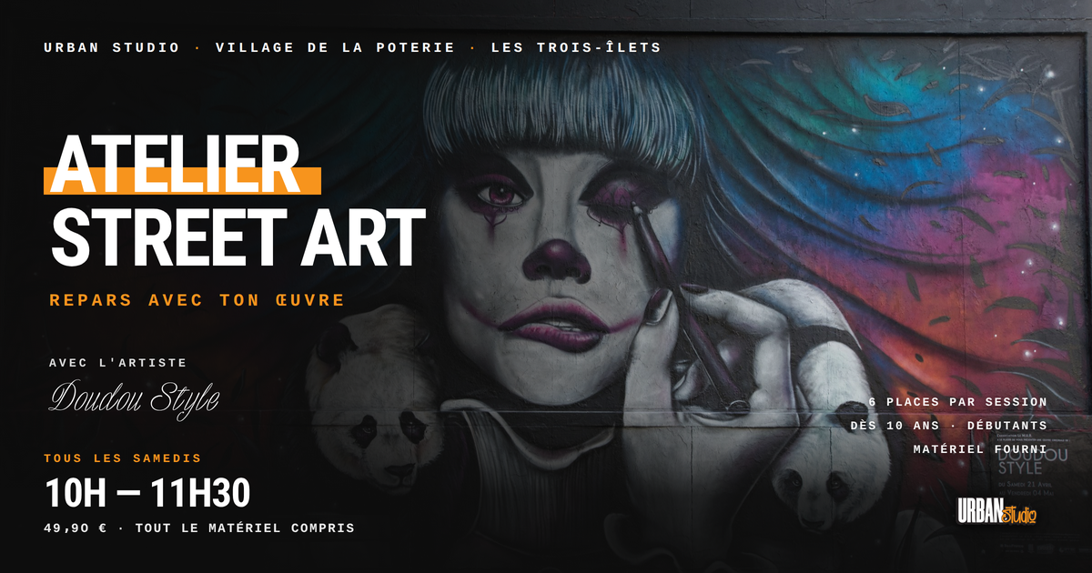 Atelier graffiti à l'Urban Studio avec Doudou Style