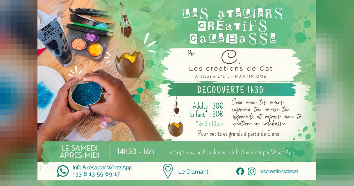 Atelier créatif calebasse par Les Créations de Cat