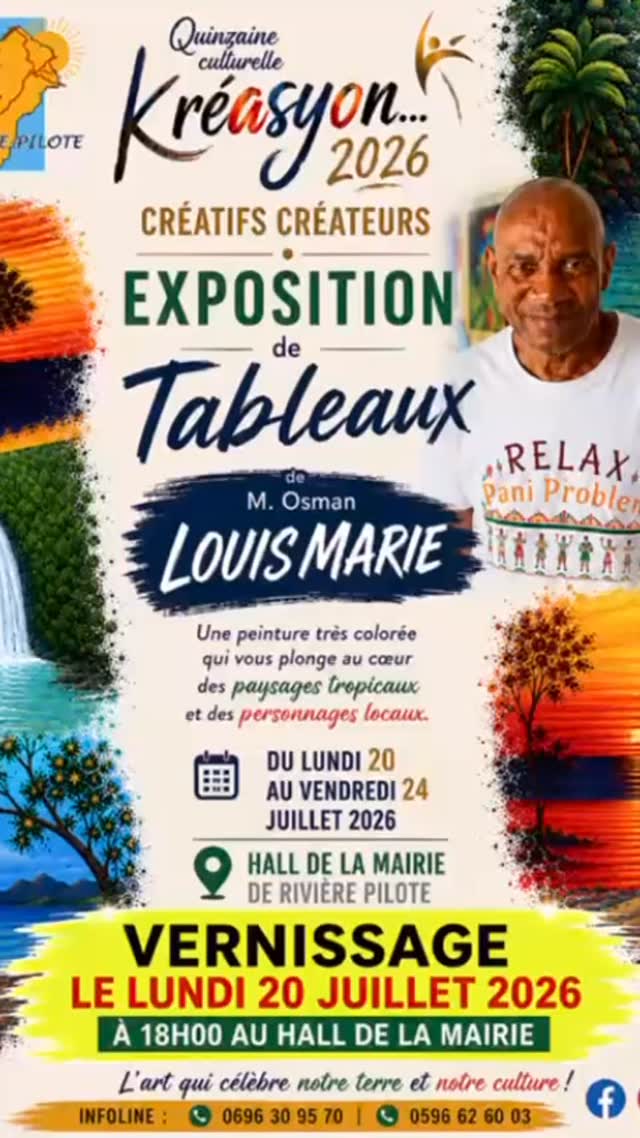 Exposition de tableaux de Louis Marie à Rivière-Pilote à Rivière-Pilote – Le Guide Timoun