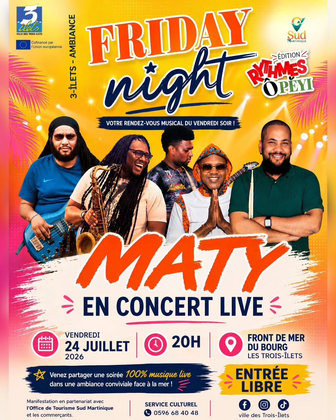 Friday Night : Maty en concert live aux Trois-Îlets à Les Trois-Îlets – Le Guide Timoun