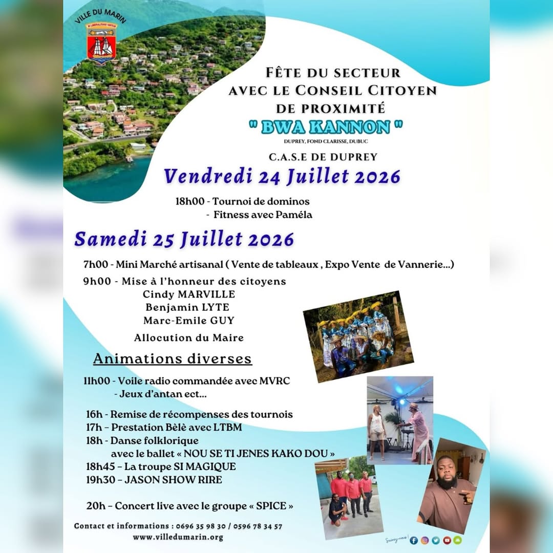 Fête du secteur Bwa Kannon à Le Marin – Le Guide Timoun