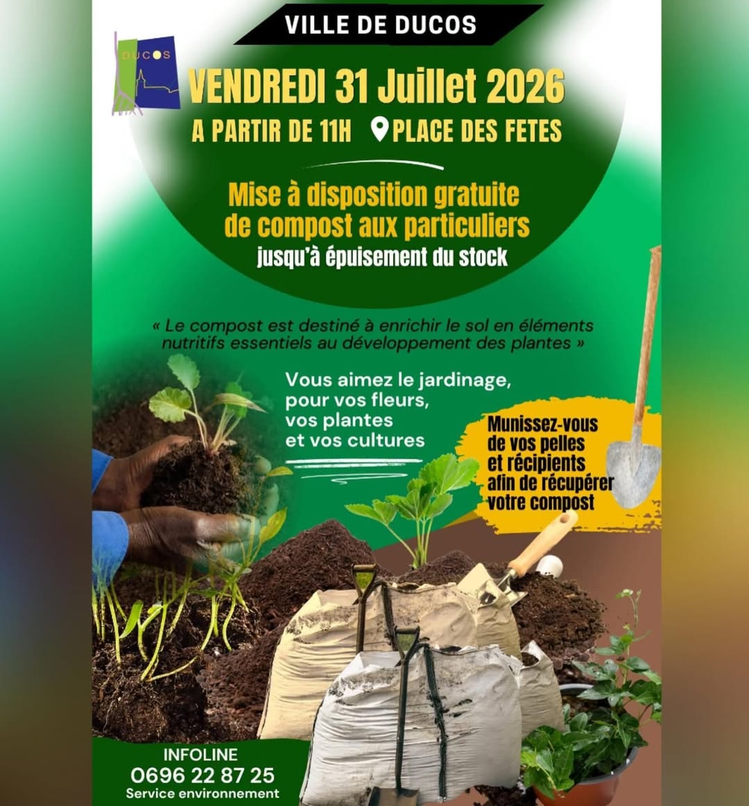 Mise à disposition gratuite de compost aux particuliers à Ducos – Le Guide Timoun