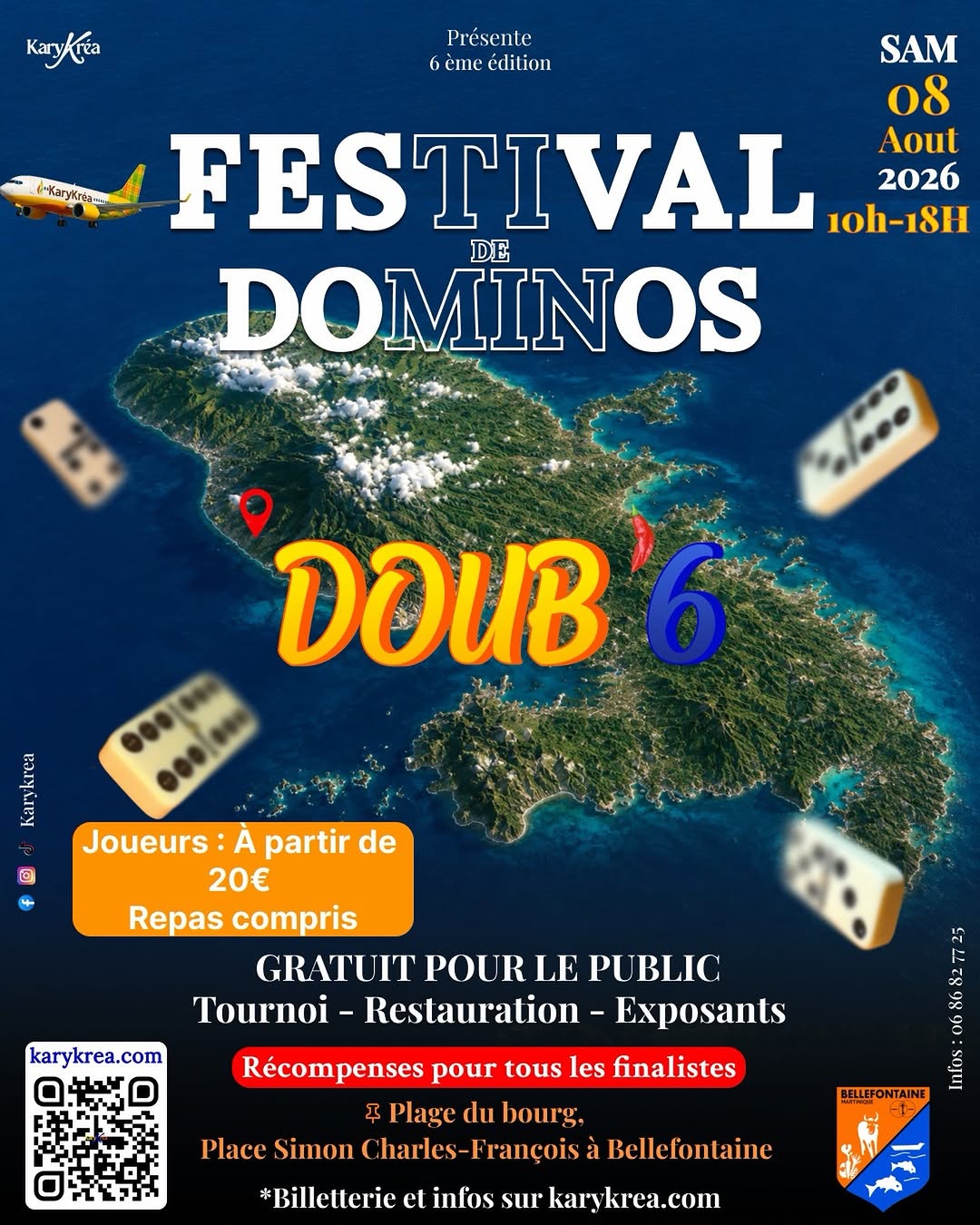 Festival de Dominos Doub’6 à Bellefontaine à Bellefontaine – Le Guide Timoun