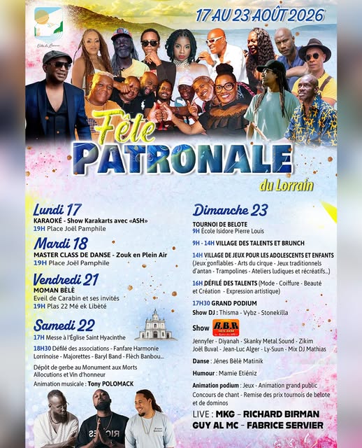 Fête patronale du Lorrain 2026 à Le Lorrain – Le Guide Timoun