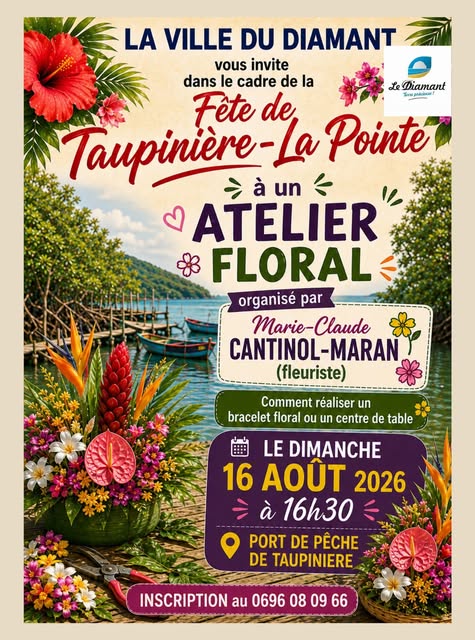 Atelier floral à la Fête de Taupinière - La Pointe à Taupinière - La Pointe – Le Guide Timoun