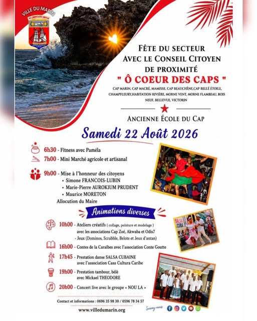 Fête du secteur « Ô Cœur des Caps » à Le Marin – Le Guide Timoun