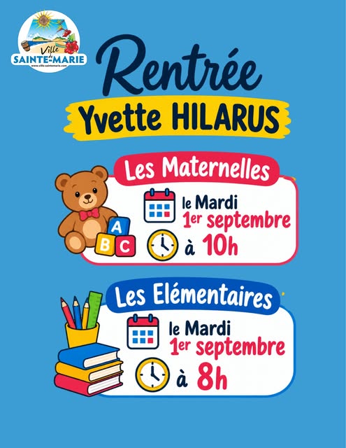 Rentrée scolaire à l'école Yvette Hilarus à Sainte-Marie – Le Guide Timoun
