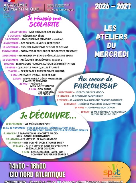 Atelier J'ameliore ma memoire au CIO Nord Atlantique