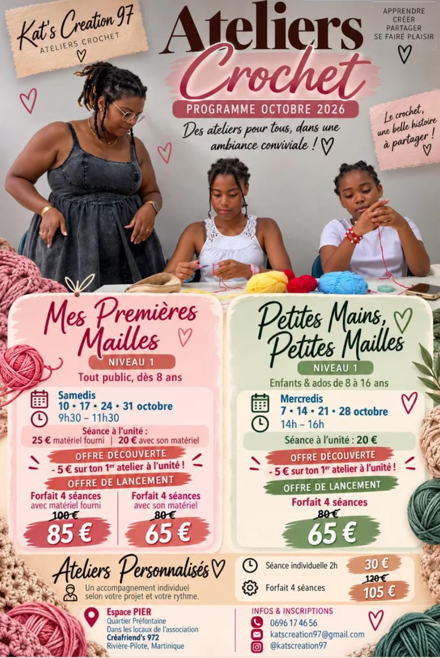 Ateliers Crochet - Programme Octobre 2026